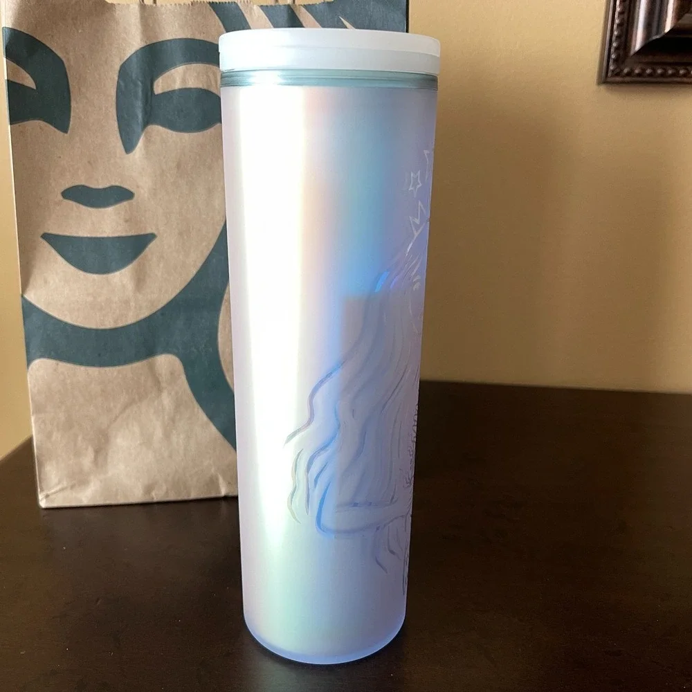 Starbucks 50th Anniversary Mermaid Acrylic Tumbler 16 oz Matte Iridescent NWT